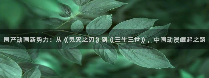 工囗里番漫画：国产动画新势力：从《鬼灭之刃》到《三生三世》，中国动漫崛起之路